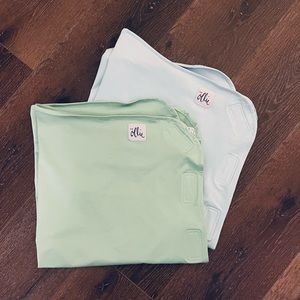 Two Pack The Ollie Swaddles colors Sky and Meadow